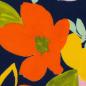 Preview: Viskose Malis Blumen Apricot/Gelb/Dunkelblau